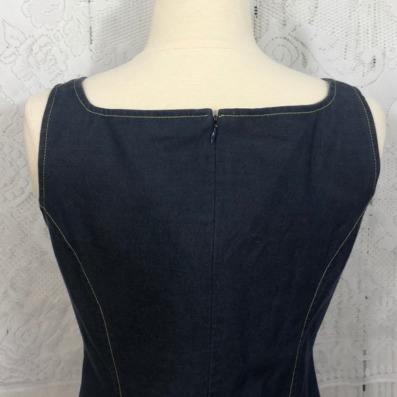Citrine Navy Blue Dress With Flounce Hem Size 4 - Picture 7 of 7
